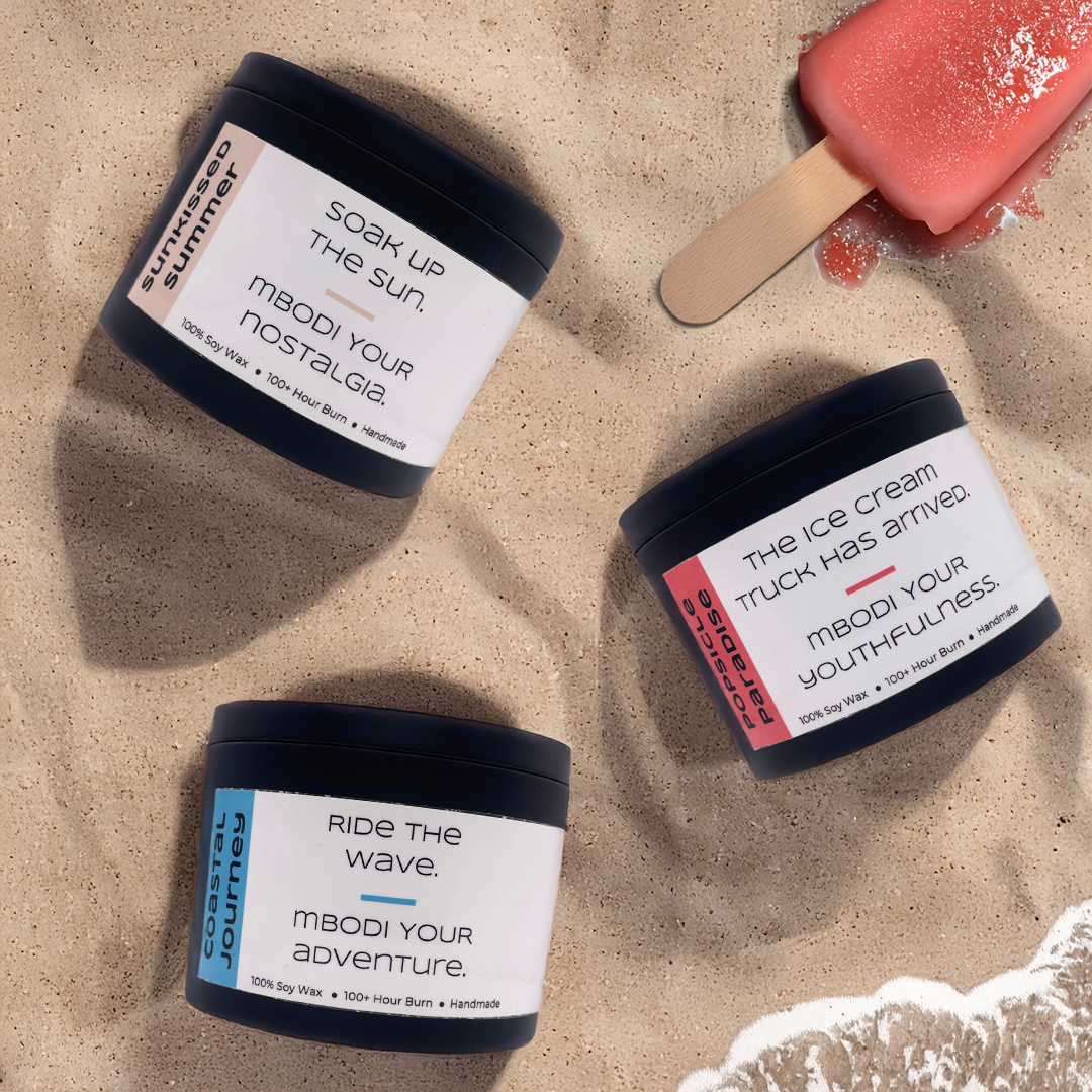 Summer Collection - Ocean, Citrus & Sand Candles | Mbodi
