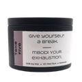 Mbodi 6 oz soy candle ‘Take Five’ in metal tin with minimal label, crafted for a restful, calming, and restorative pause