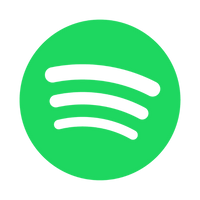 Spotify logo with green circle and white wave-like design
